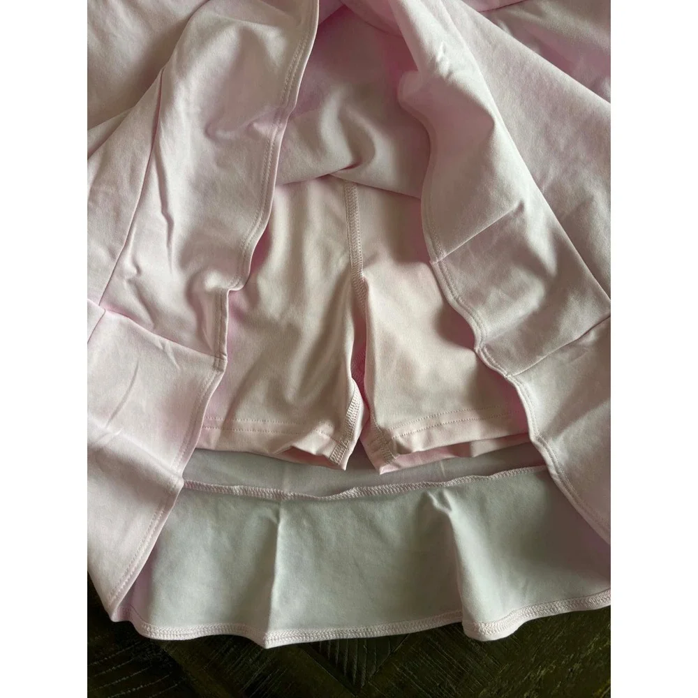 Adidas Women Ultimate Frill Golf Skirt Skort Clear Pink JX9159 Small NWT - Picture 5 of 9